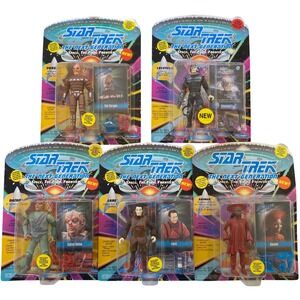 Playmates Star Trek TNG Action Figure Lot Vorgon Locutus Dathon Lore & Guinan‎